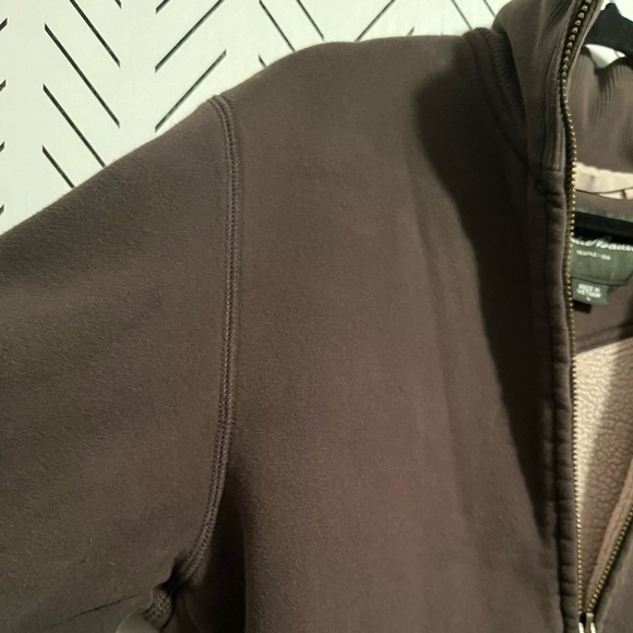 Eddie Bauer Men's Brown Full Zip Sherpa Lined Sweatshirt - Picture 10 of 10